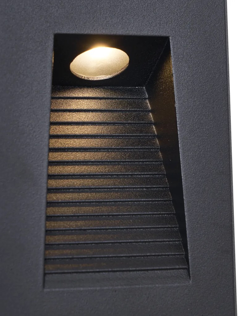 Lampada da Parete da Incasso Moderna Nera 7cm incl. LED IP65 - Trem