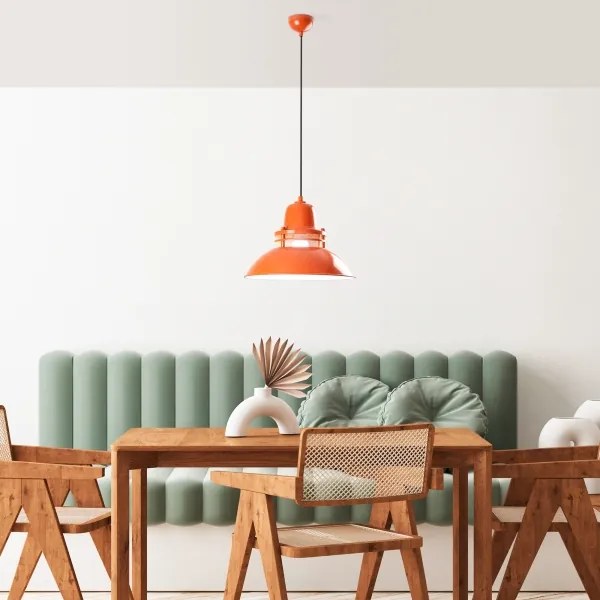 Lampadario a sospensione su cavo TIBET 1xE27/40W/230V arancione