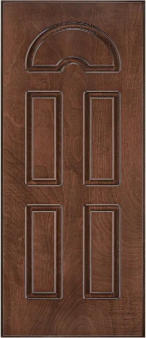 Pannello per porta blindata Okoumè impiallacciato prodotto senza rivestimento noce L 90 x H 210 cm, Sp 14 mm