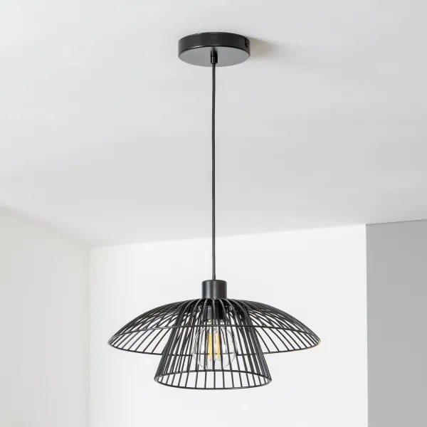 Brilagi - Lampada a sospensione LED su cavo CERIA WIRE 1xE27/40W/230V Ø 38 cm nero