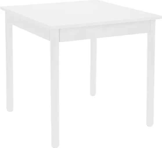 Tavolo fisso in legno con gamba Tonda RISTORANTE misura 80x80 Bianco Frassino