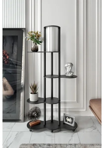 Lampada da terra con mensole NOTO 1xE27/40W/230V nera