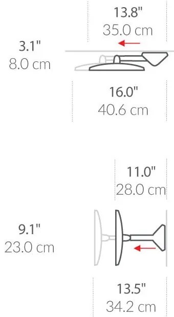 Specchio da parete/per make-up con illuminazione/con ingrandimento (5x) ø 20 cm Sensor – simplehuman