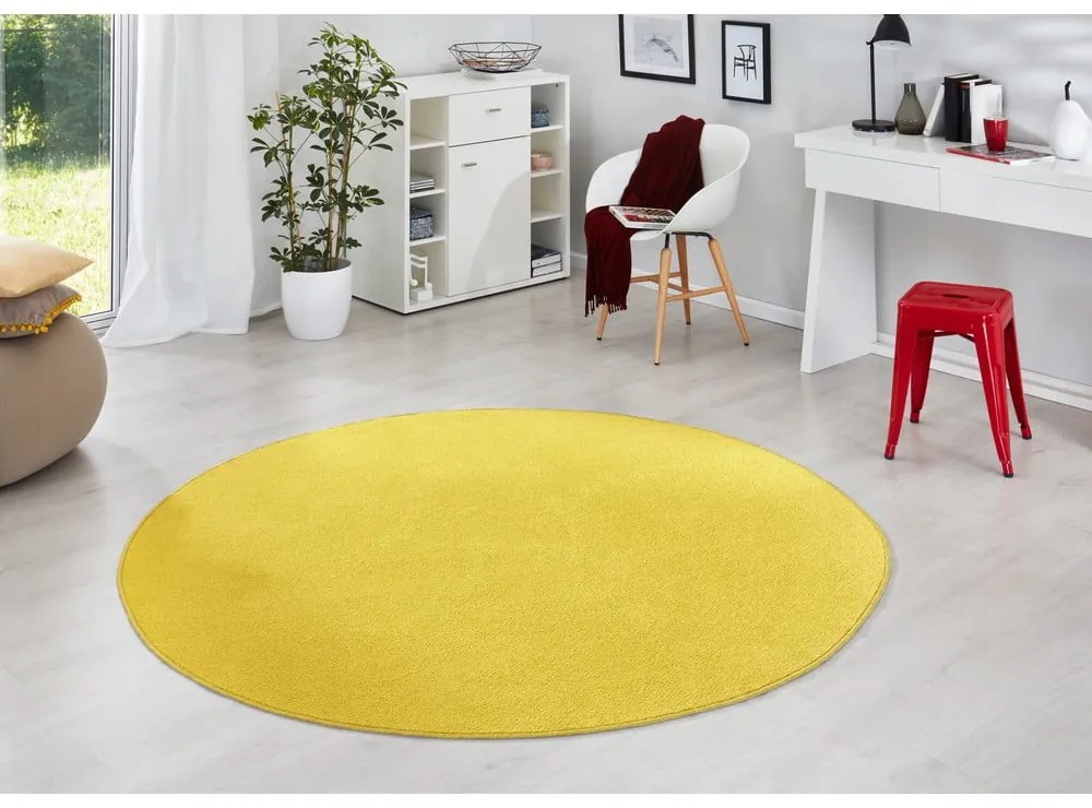 Tappeto rotondo giallo ø 133 cm Fancy - Hanse Home
