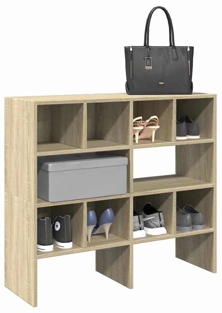Scarpiere 2 Pz Impilabili Rovere Sonoma 89,5x30x40 Cm /