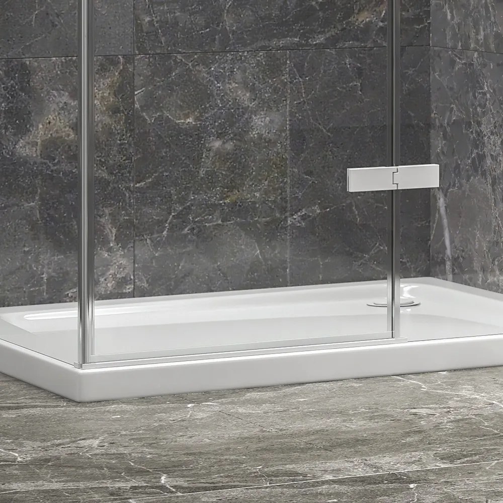 Cabina doccia 90x90 bianca porta battente | KT5000B - KAMALU
