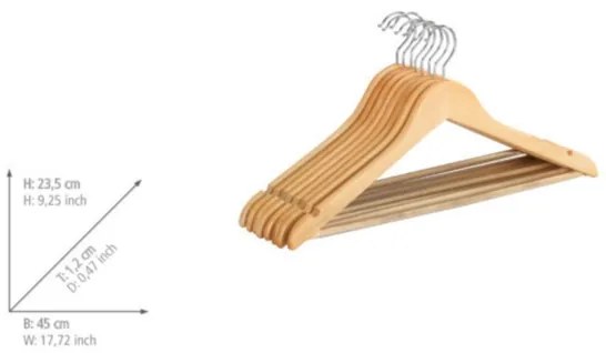 WENKO 17219008100 - Grucce ECO 45x23,5 cm marrone