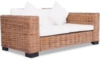 Divano a 2 Posti in Rattan Naturale 244418