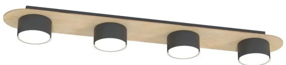 Plafoniera DIAZ 4xGX53/12W/230V nero/marrone