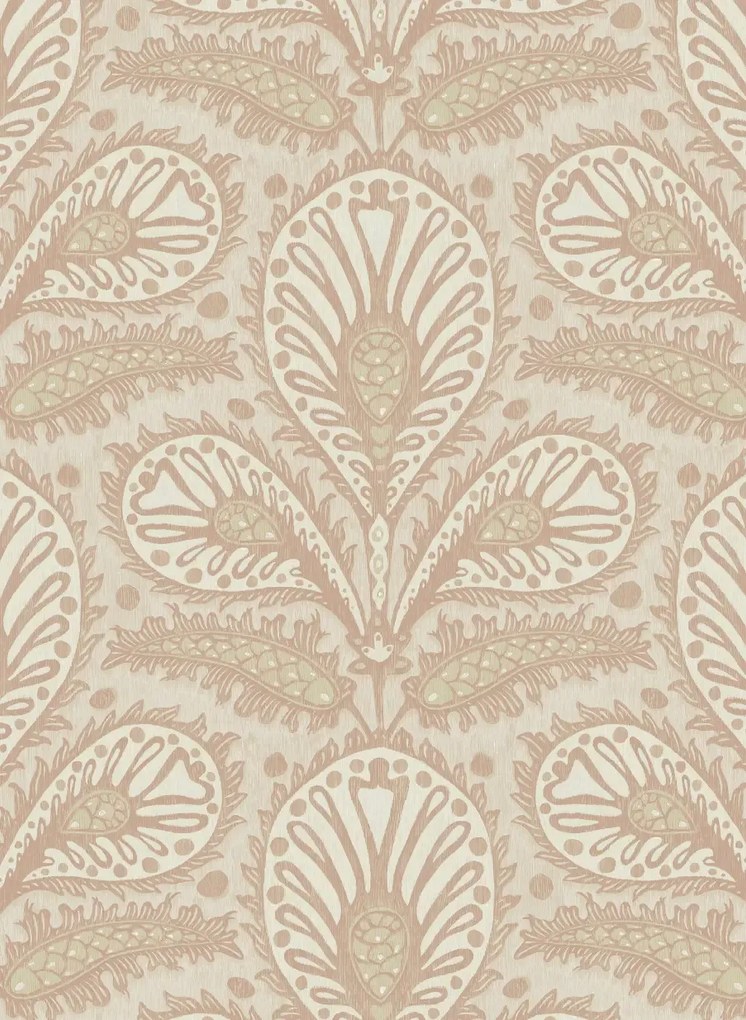 Josephine Munsey Carta da parati Ikat Clover - Plaster Pink