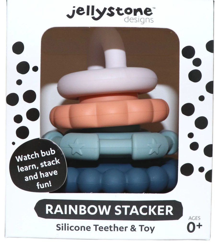 Piramide impilabile con massaggiagengive, colori terra