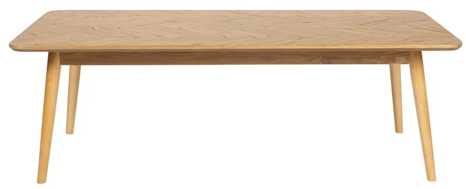 Tavolino da salotto di colore naturale con piano effetto rovere 60x120 cm Fabio – White Label