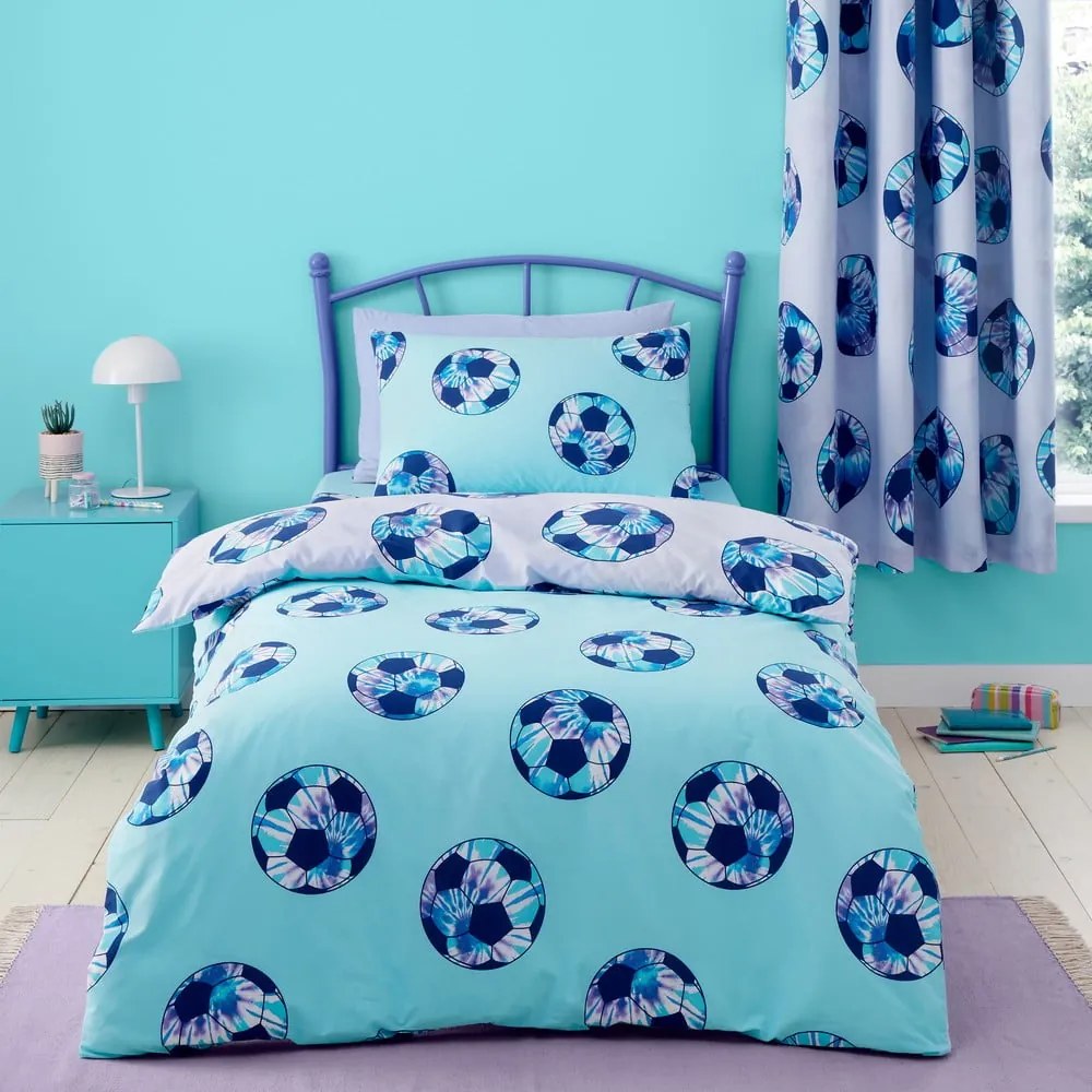 Biancheria da letto singola per bambini 135x200 cm Tie Dye Football - Catherine Lansfield