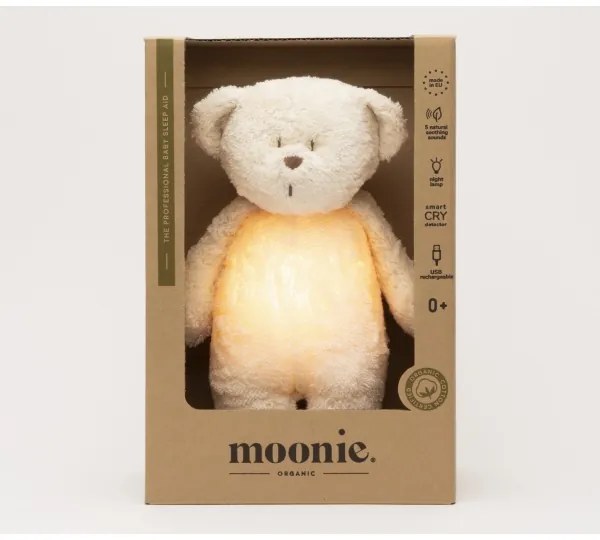Moonie - Compagno di coccole con melodia e luce orsacchiotto 2.0 organic polar