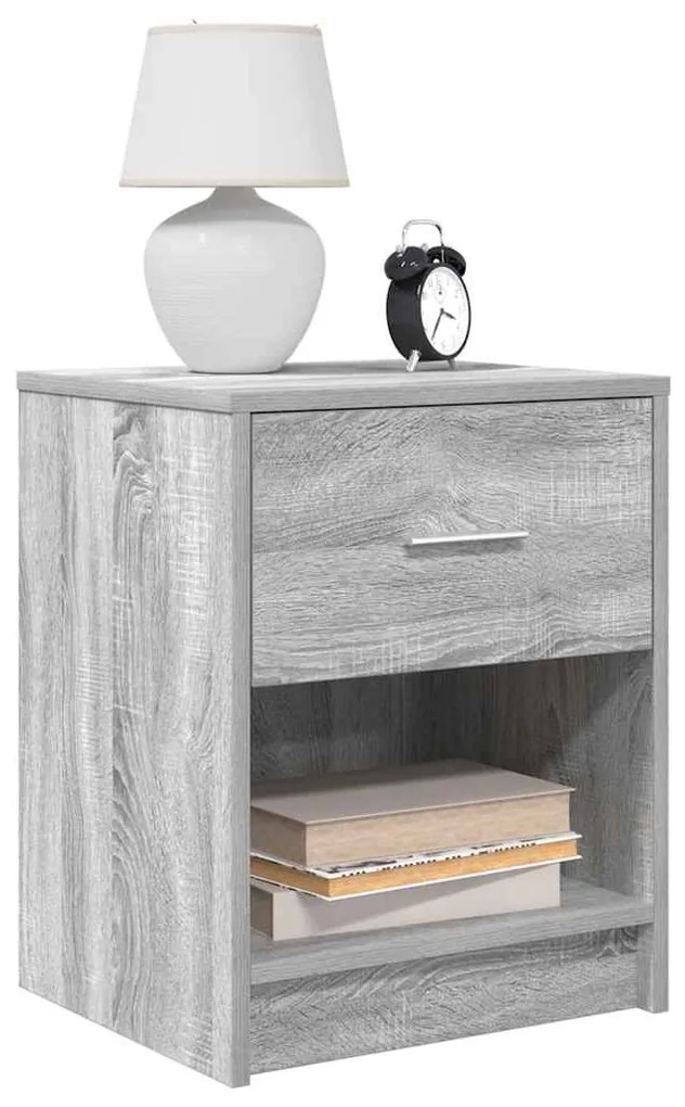 Comodini 2 Pz Con Cassetto Grigio Sonoma 40x34x50 Cm /