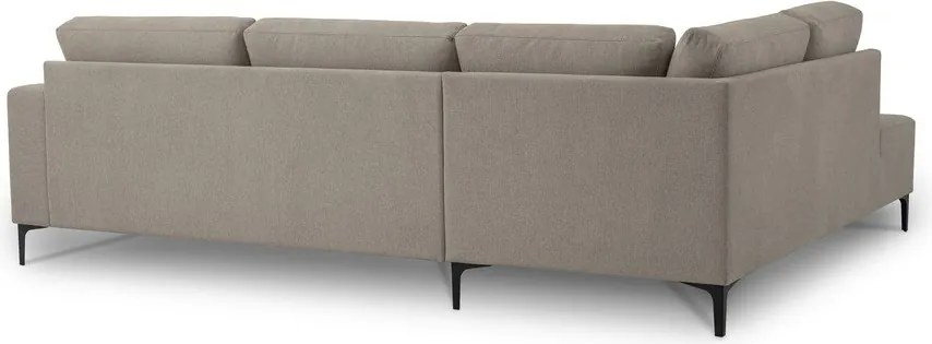 Divano angolare marrone chiaro (con penisola a sinistra/a L) con rivestimento in ciniglia Fabian – Scandic