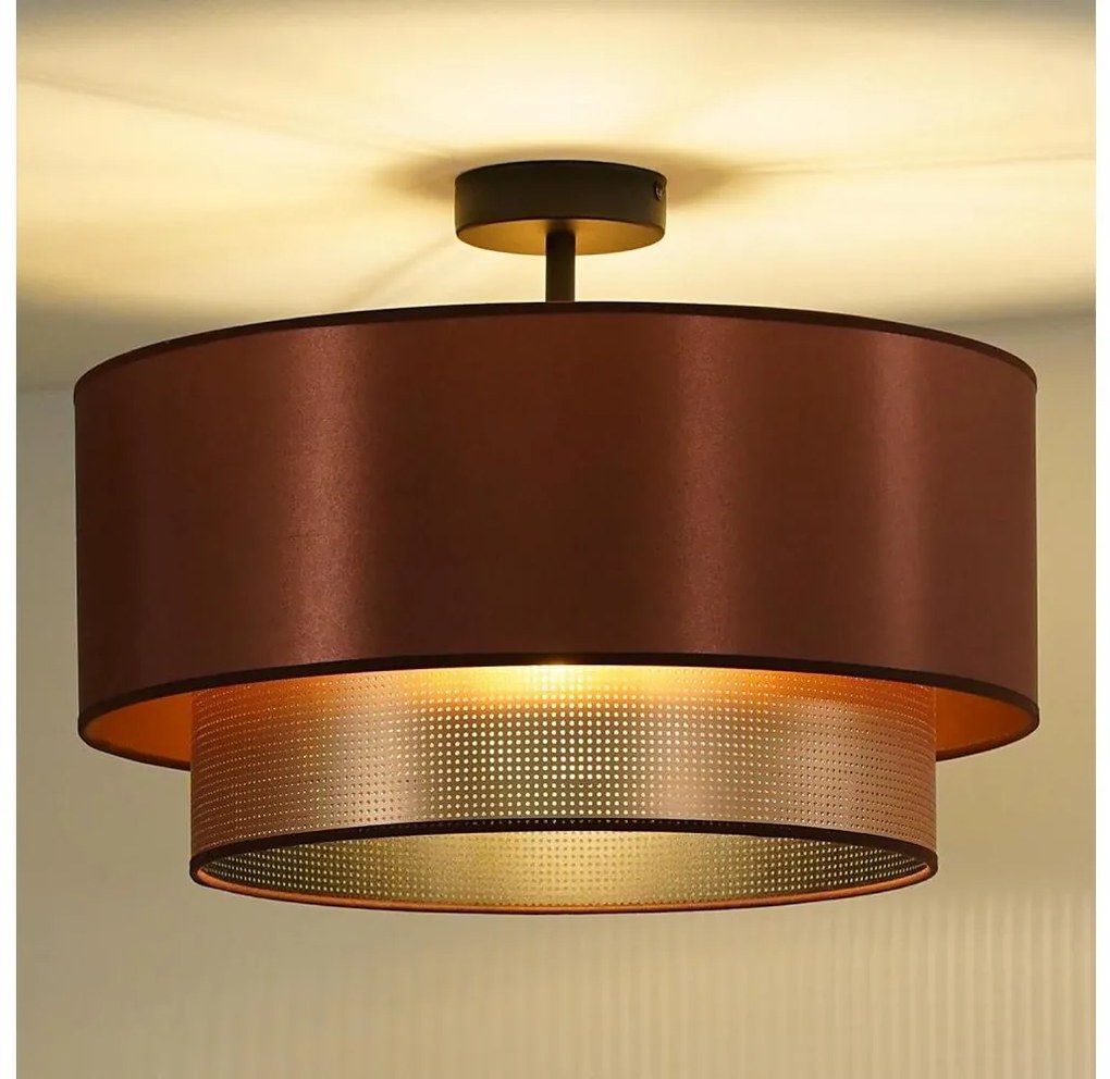 Duolla - Lampadario a plafone COPPER SHINY 1xE27/15W/230V diametro 45 cm rame