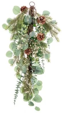 Appendino per Porte Natale Verde Naturale Rattan Plastica 71,12 cm