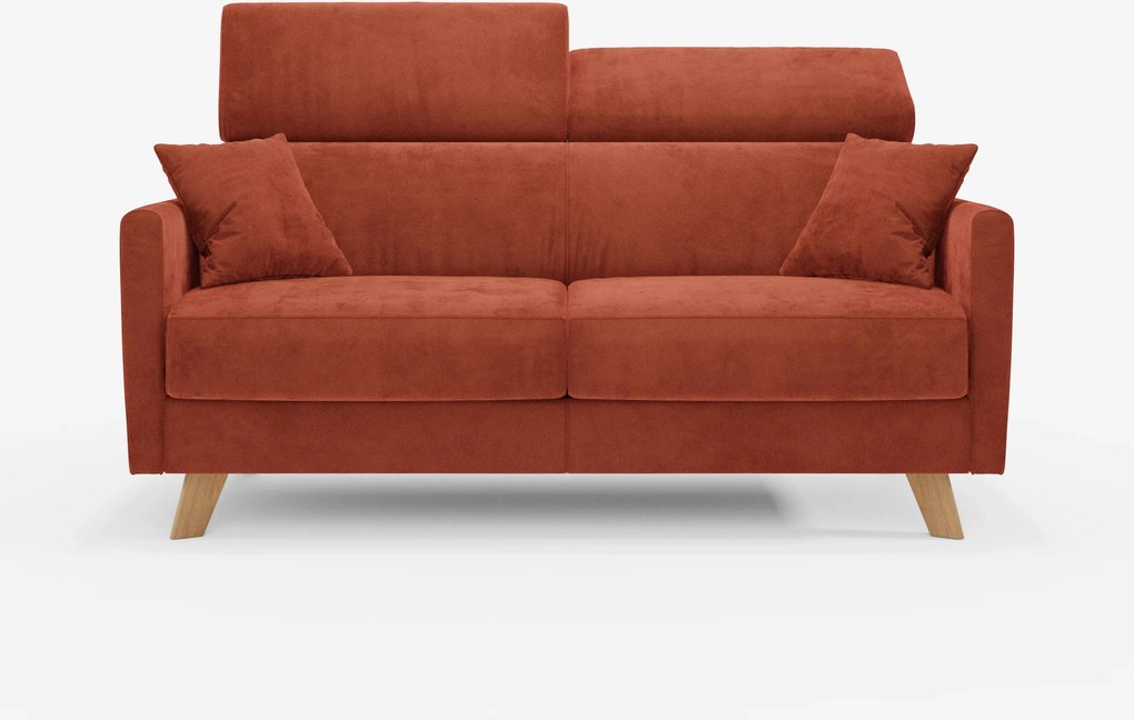 Francy divano letto con poggiatesta regolabili - 100% sfoderabile in elegante tessuto smacchiabile T30