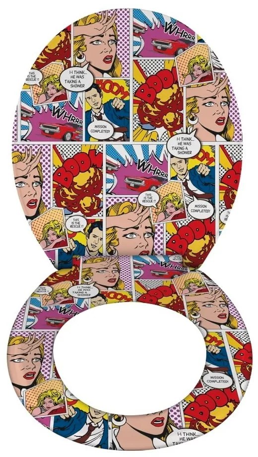 Sedile per WC a chiusura facilitata Pop Art, 45 x 37,5 cm Pop-Art - Wenko