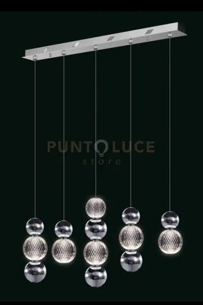 Lampada a sospensione brillante, luminosa, cromata, led 27w, lumen ...