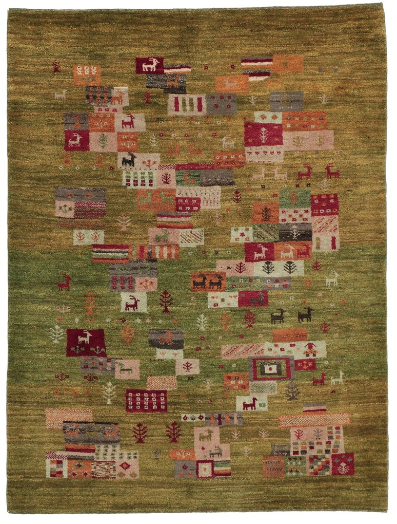 Gabbeh Tappeto 150 x 200 (Iran) Annodato A Mano