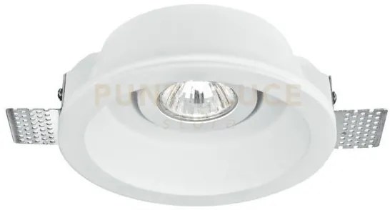 Faretto da incasso in gesso verniciabile morgana orientabile bianco...