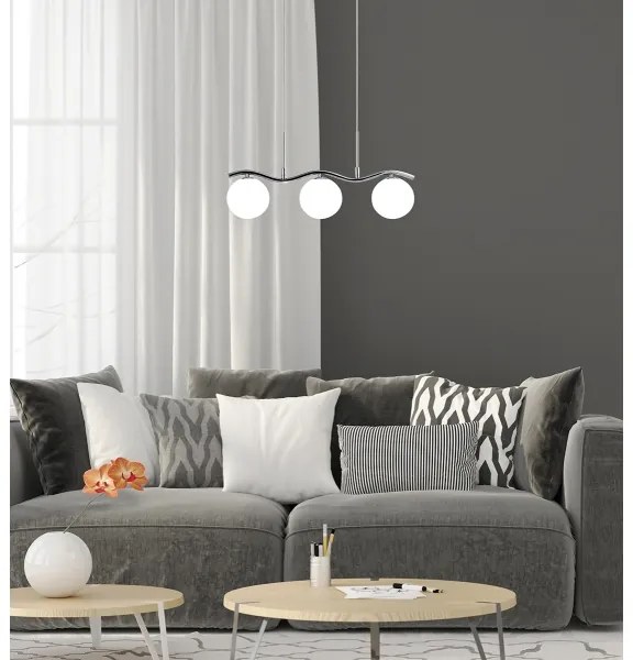Lampadario a sospensione con filo RAMON 3xG9/40W/230V cromo lucido