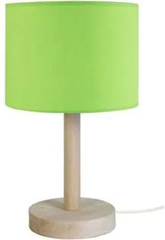 Tosel  Lampade d’ufficio lampada da comodino tondo legno naturale e verde  Tosel