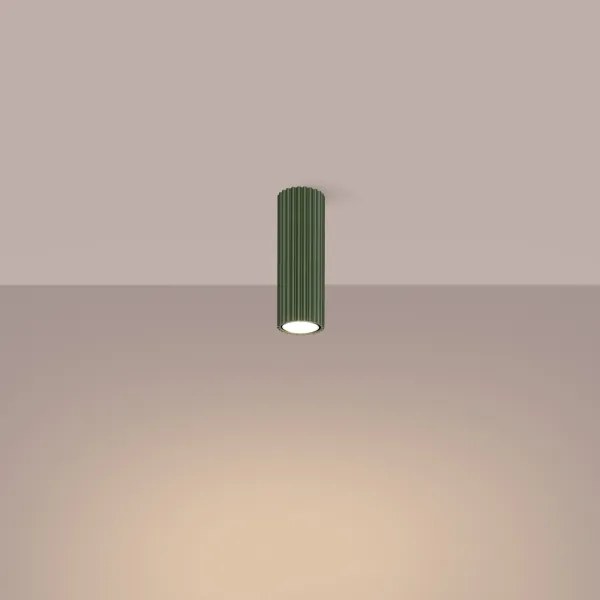 Sollux SL.1607 - Faretto KARBON 1xGU10/10W/230V 20 cm verde