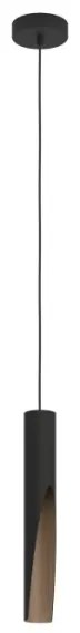 Eglo 900874 - Lampadario LED a sospensione con filo BARBOTTO 1xGU10/4,5W/230V nero/marrone