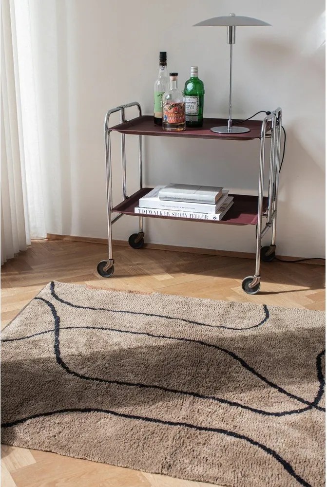 Tappeto marrone in cotone lavabile 100x140 cm Shadow – Mette Ditmer Denmark