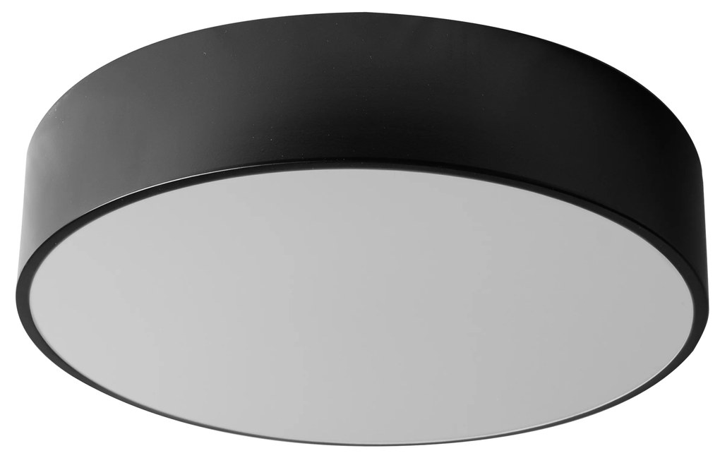 Lampada Plafoniere 40cm Rotonda Nero Da Soffitto app642-4c