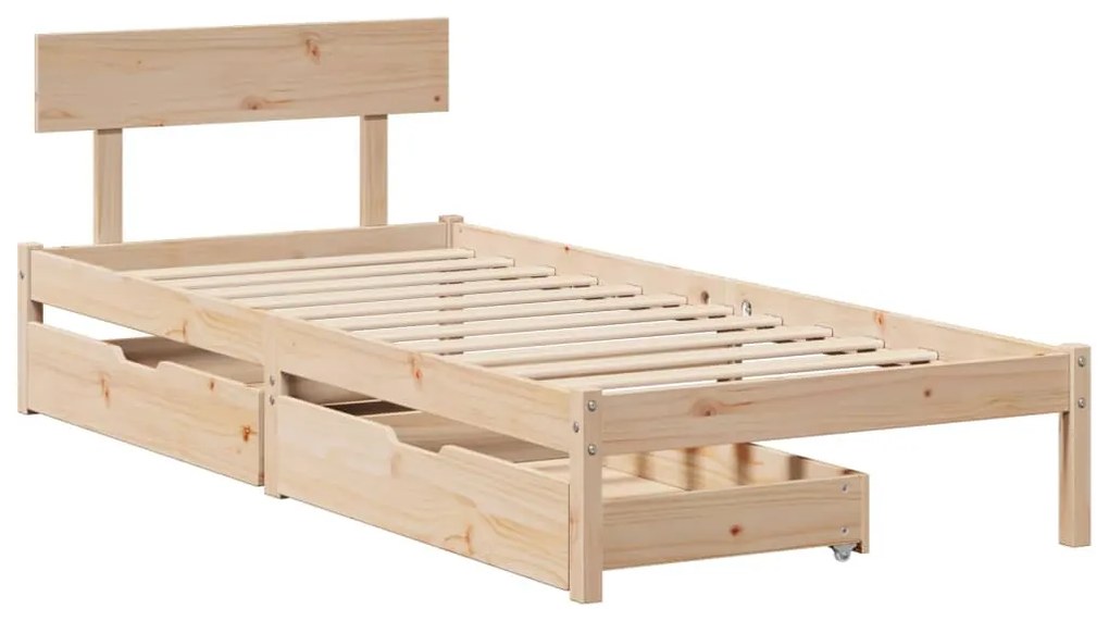 Letto senza materasso 90x200 cm in legno massello di pino