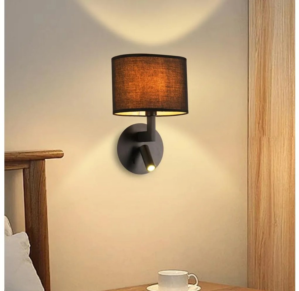 Brilagi - Lampada da parete LED DAYA 1xE14/40W/230V + LED/3W nera