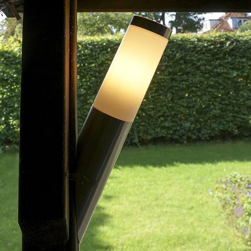 Lampada da parete per esterni moderna in acciaio IP44 - Rox