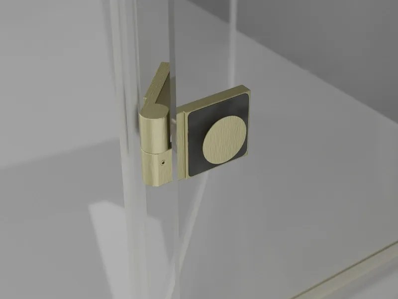 Mexen Mist-F Duo cabina doccia pieghevole 90 x 90 cm, trasparente, oro spazzolato - 8A6-090L-090P-55-00