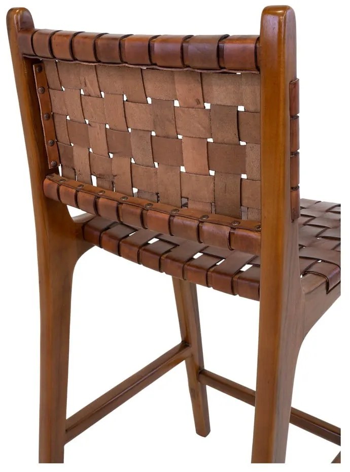 Sgabello da bar in teak marrone 101 cm Perugia - House Nordic