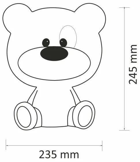 Lampada notturna LED dimmerabile per bambini BIBI 2,5W/230V