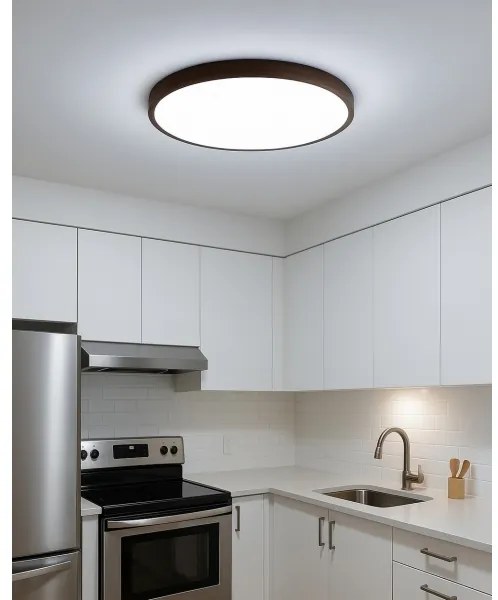 Plafoniera da soffitto LED/32W/230V 3000/4000/6500K diam. 40 cm marrone