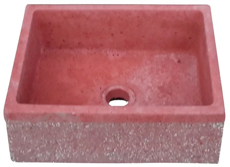 Lavabo da giardino in cemento H 18 cm, 48 x 38 cm