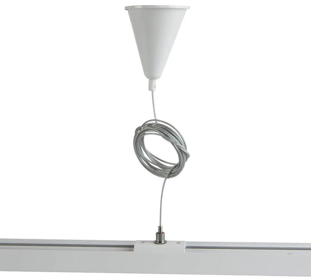 Kit Sospensione 2m per binario Monofase Bianco serie "Solid"