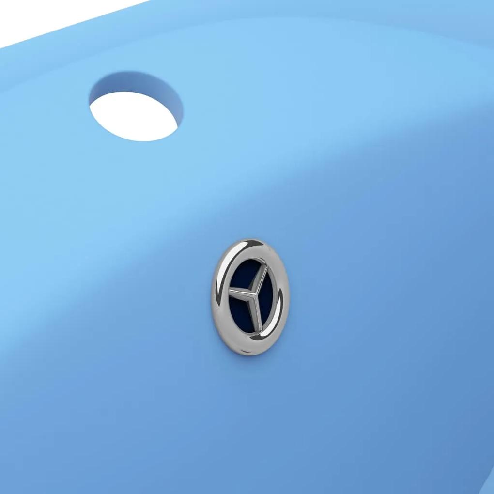 Lavabo con Troppopieno Ovale Azzurro Opaco 58,5x39 cm Ceramica