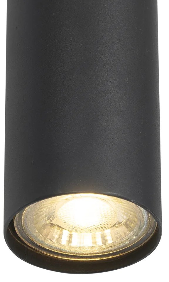 Lampada a sospensione intelligente nera con 5 GU10 Wifi - Jeana