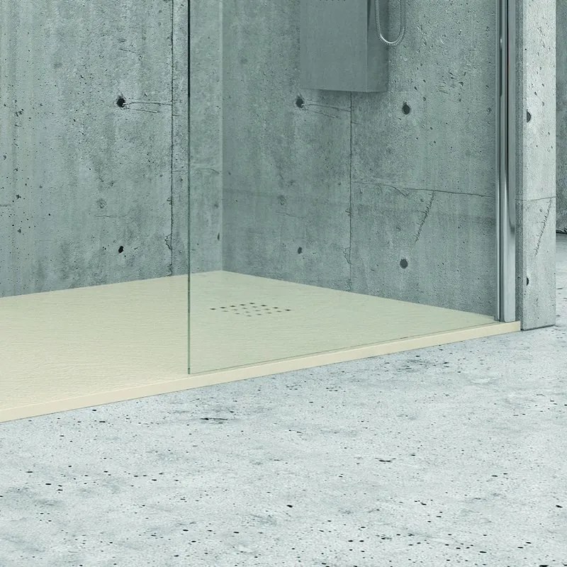 Piatto doccia 160x70 effetto pietra avorio crema - KAMALU