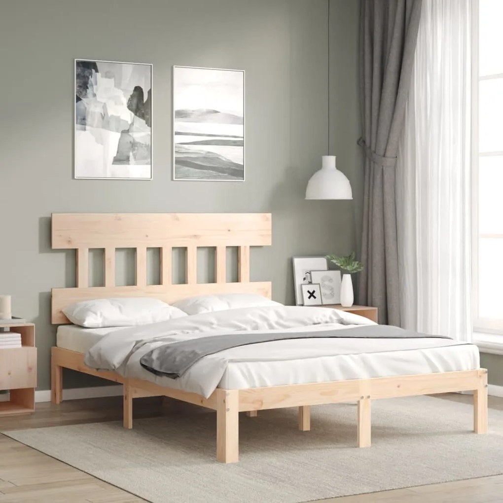 Giroletto Senza Materasso 120x200 Cm İn Legno Massello Di Pino /
