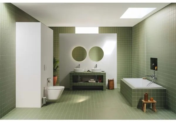 Roca A3270MJ000 - Lavandino da appoggio GAP diametro 39 cm ceramiche/bianco