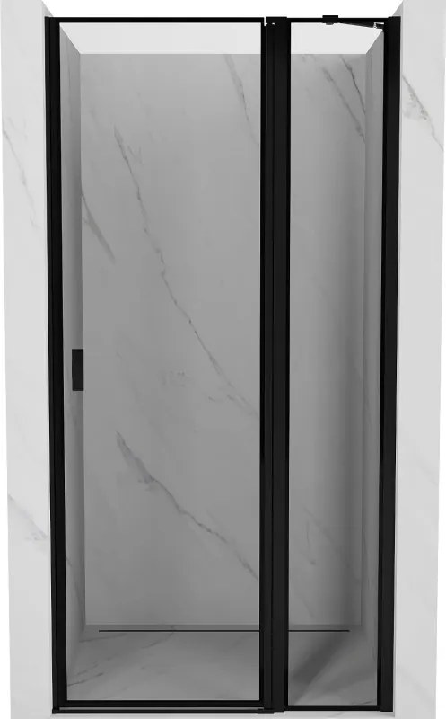 Mexen Mist porta doccia a battente destra 105 cm, cornice nera, nere - 8A4-105-000-70-70-P