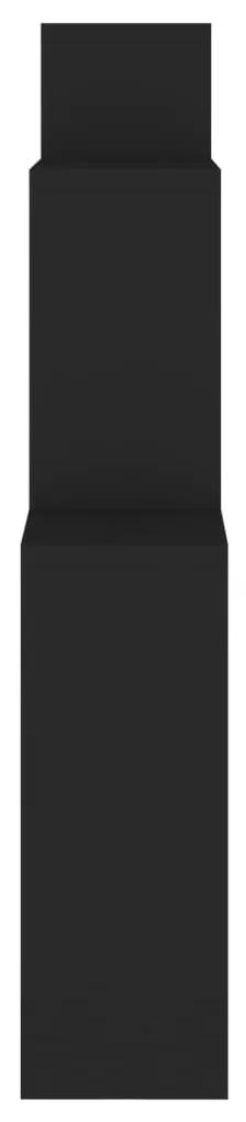 Mensola da parete a cubo nero 80x15x78,5 cm truciolato