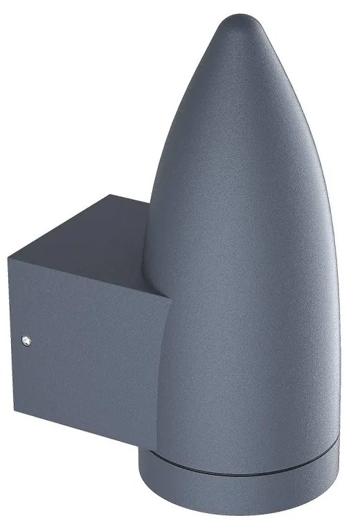 Applique da Parete a Cono per esterni, IP65 GU10 - Grigia Colore del corpo Grigio